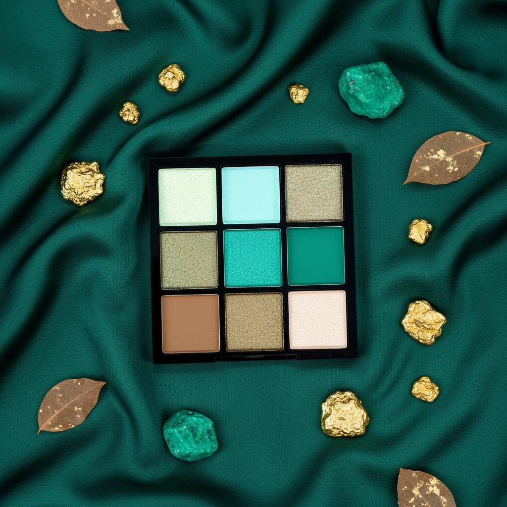 Set of 12 - Diamond 24K Green Eyeshadow Palette - D'donna