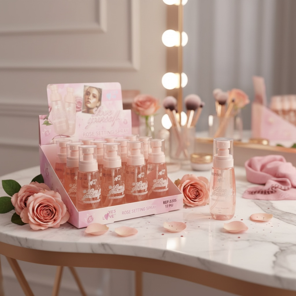 Lot de 12 - Spray Fixateur à L'eau De Rose Love Yourself 8305 - Yes love