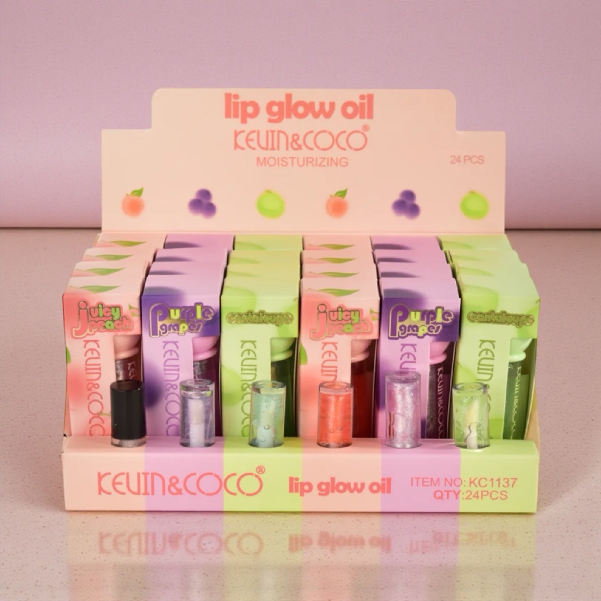 Lot de 24 pièces - Lip Glow oil Juicy Hydratant - Kevin & Coco