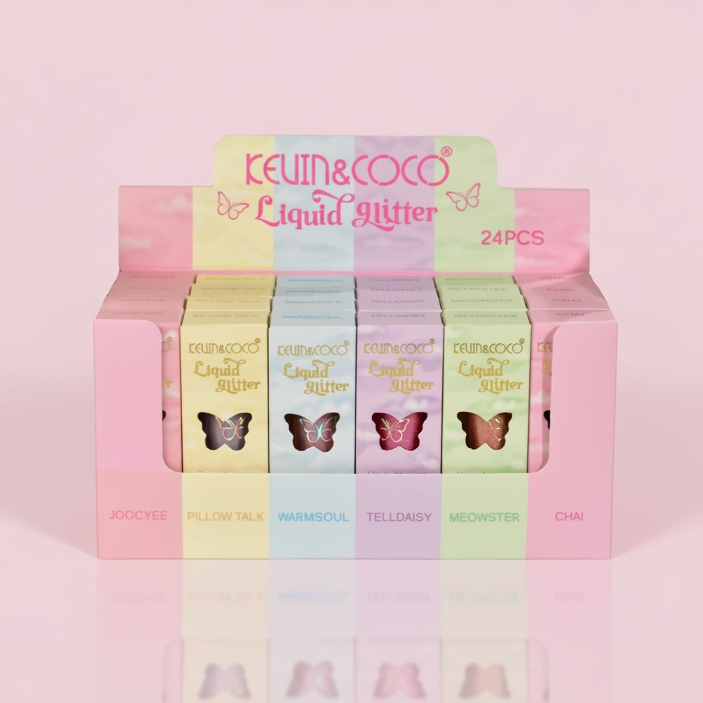 Lot de 24 - Fards à Paupières Liquid Glitter - KC248742 - Kevin & Coco