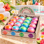 Lot de 16 Pièces - Bombes de Bains Multicolores Effervescentes - IDC Institute 77068