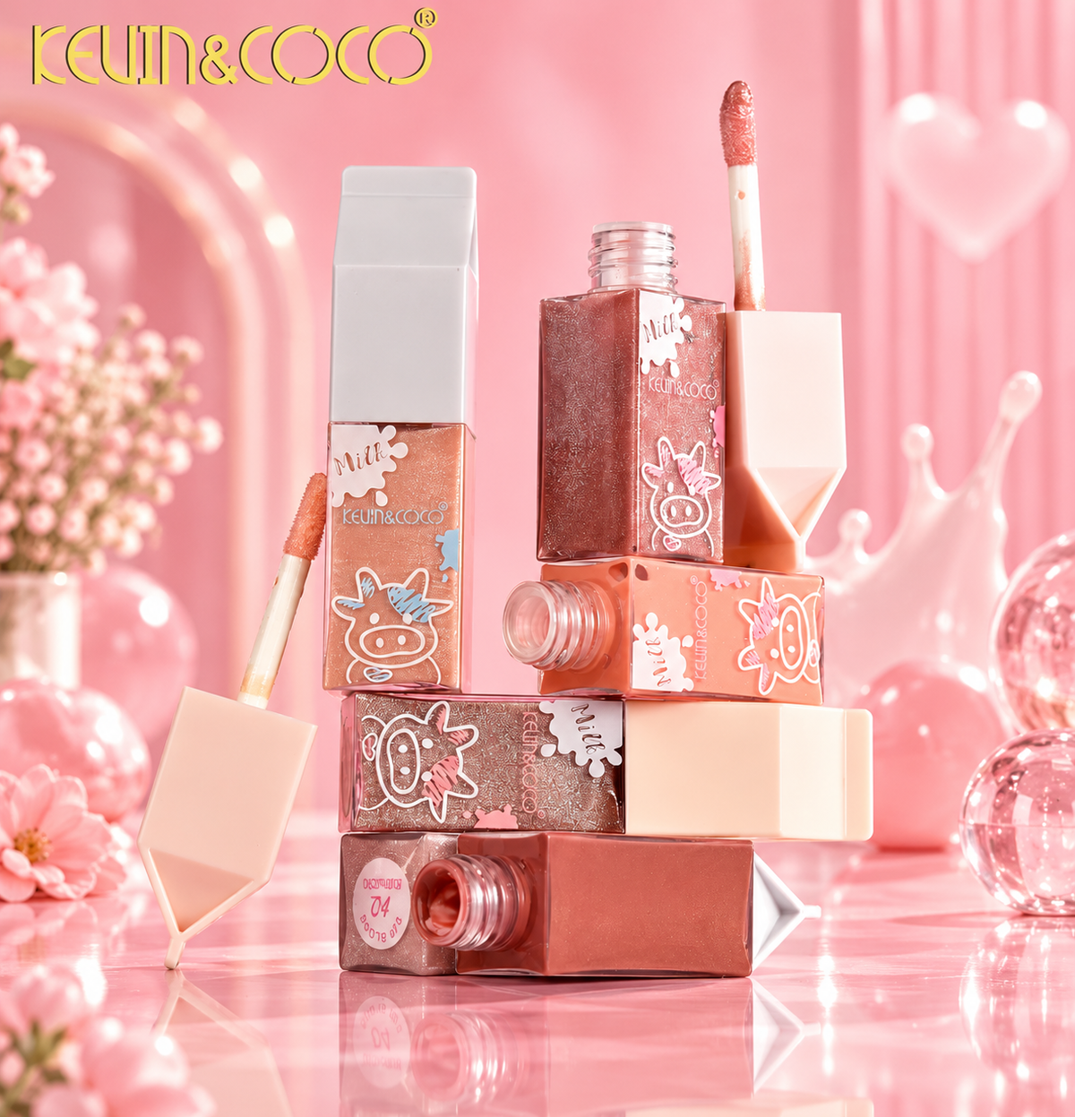 Lot de 24 Pièces - Gloss Pearly Lustre Lip Gloss 3 Couleurs - Kevin & Coco