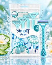 Lot de 5 Paquets de 4 Rasoirs - Rasoirs Jetables Femme Gillette Simply Venus 2 Lames – Aloe Vera