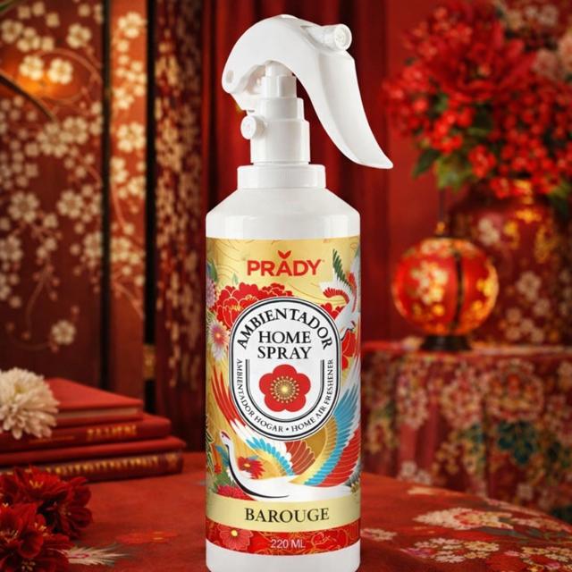Lot de 6 spray d'ambiance maison & tissu barouge 220ML - Prady