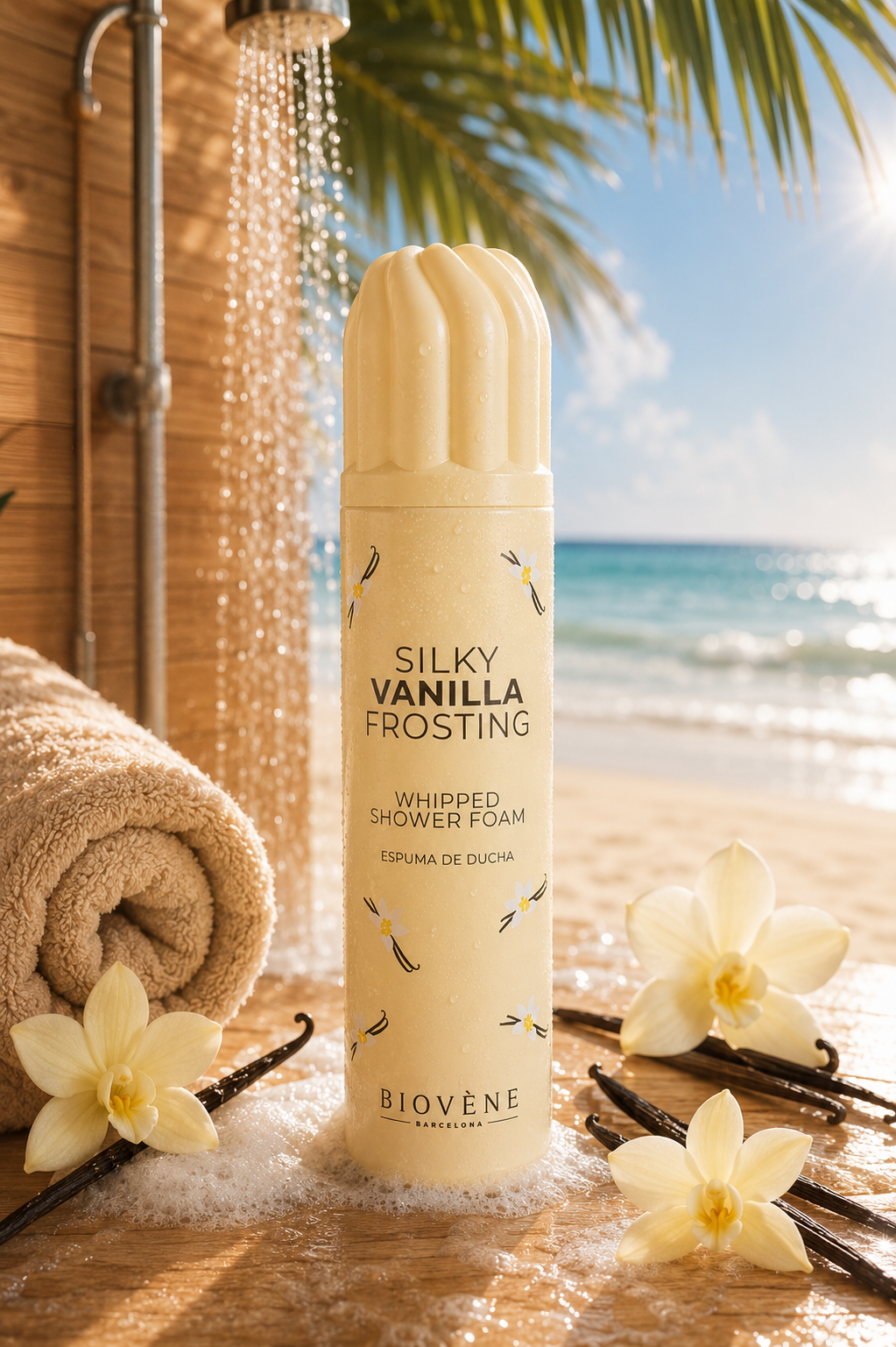 Lot de 6 Pièces - Mousse de Douche Silky Vanilla Frosting 250ml - Biovene Barcelona