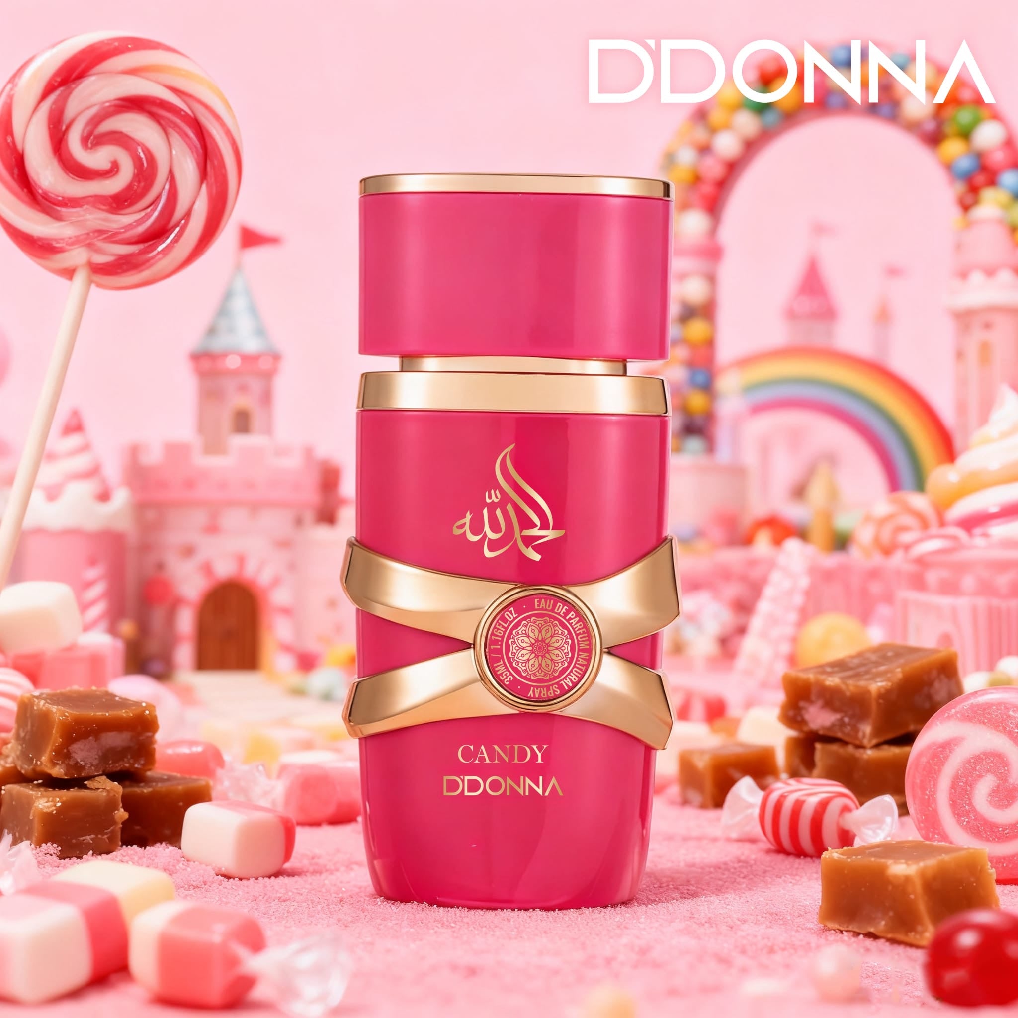 Lot de 12 - Présentoir Eau De Parfum Gourmand Pinky / Sucré 35ml - D'donna