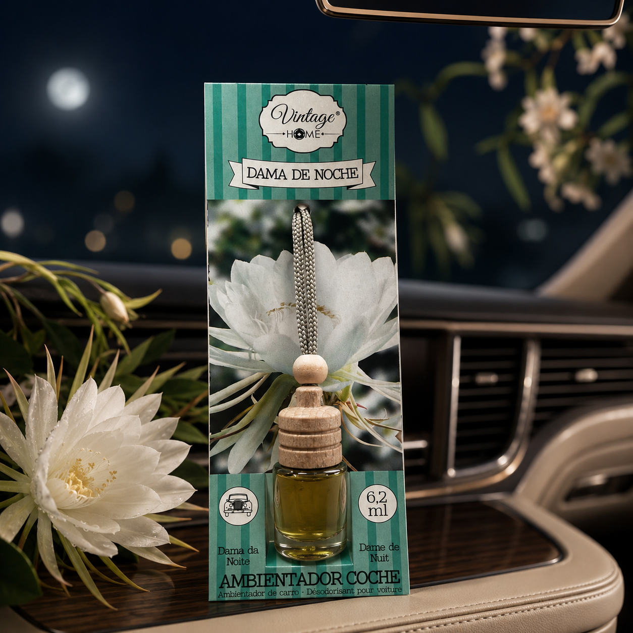 Lot de 12 Pièces - Désodorisant Voiture Dama De Noche 6,2 ml - Vintage Home