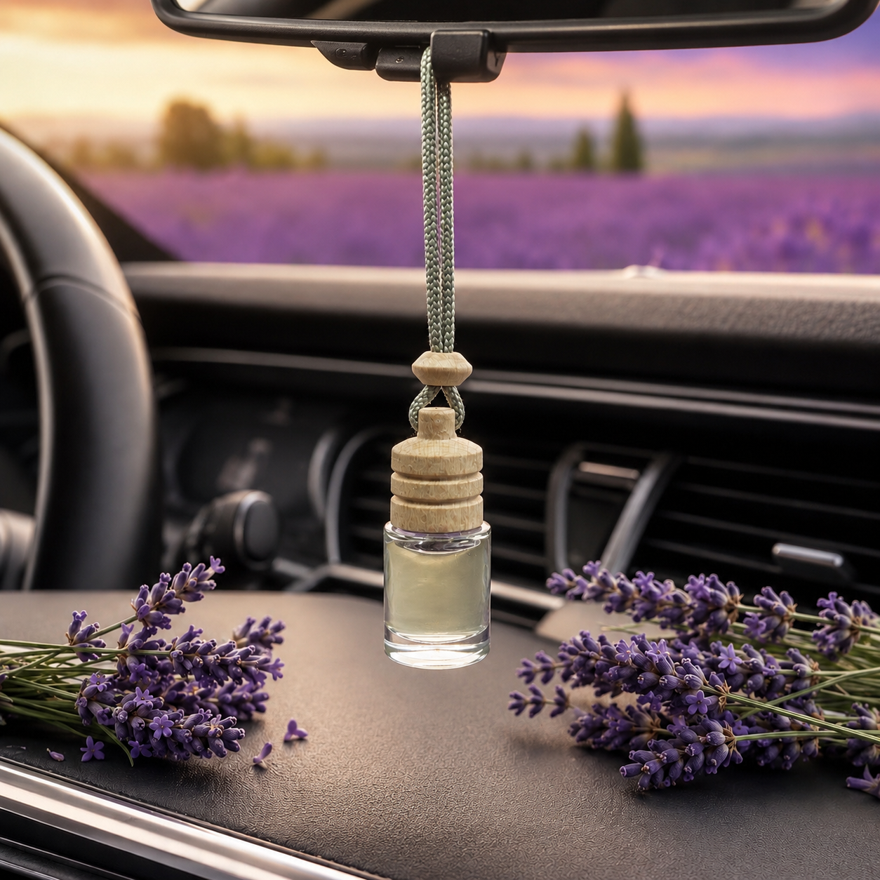 Lot de 12 Pièces - Désodorisant Voiture Lavande 6,2 ml - Vintage Home