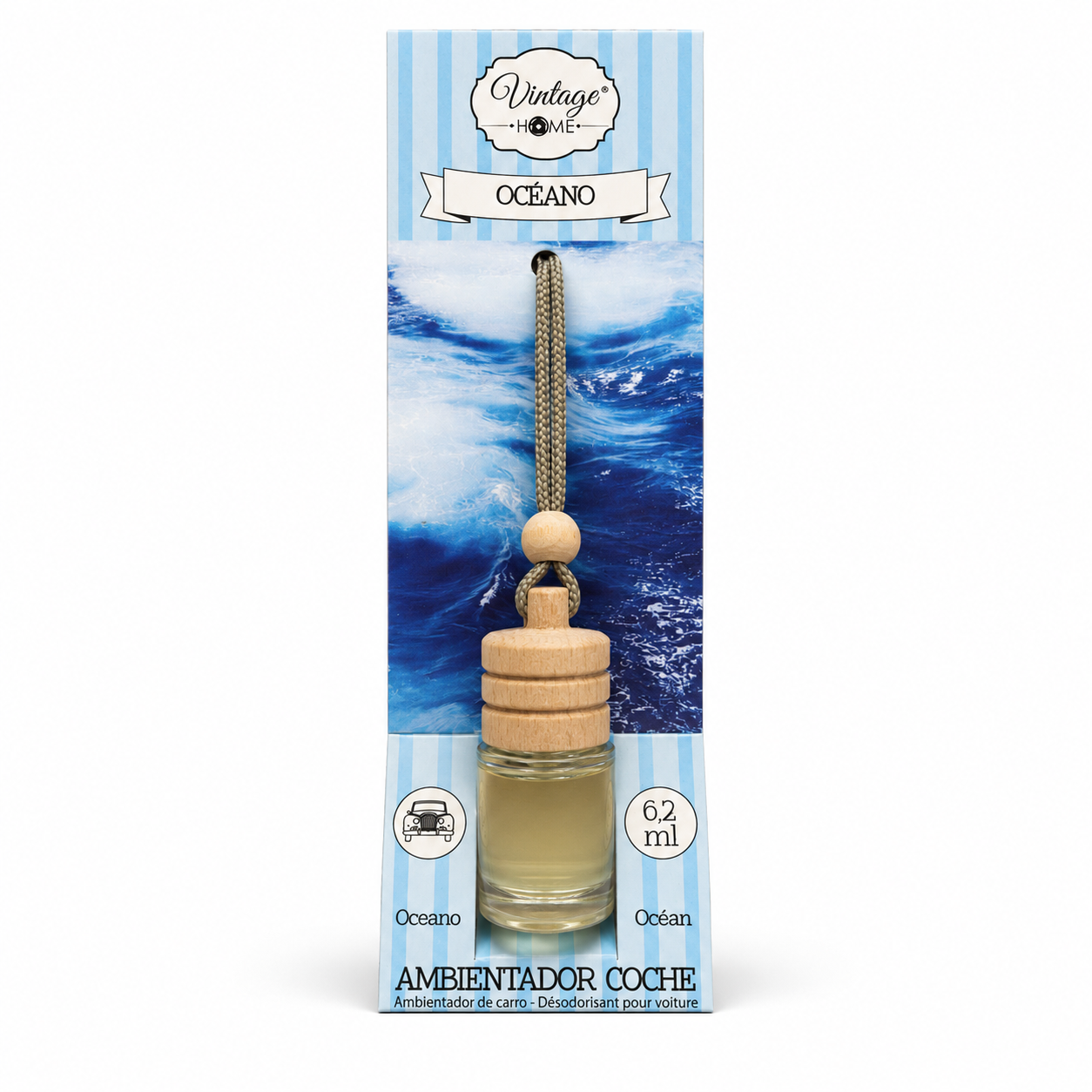 Lot de 12 Pièces - Désodorisant Voiture Océan 6,2 ml - Vintage Home