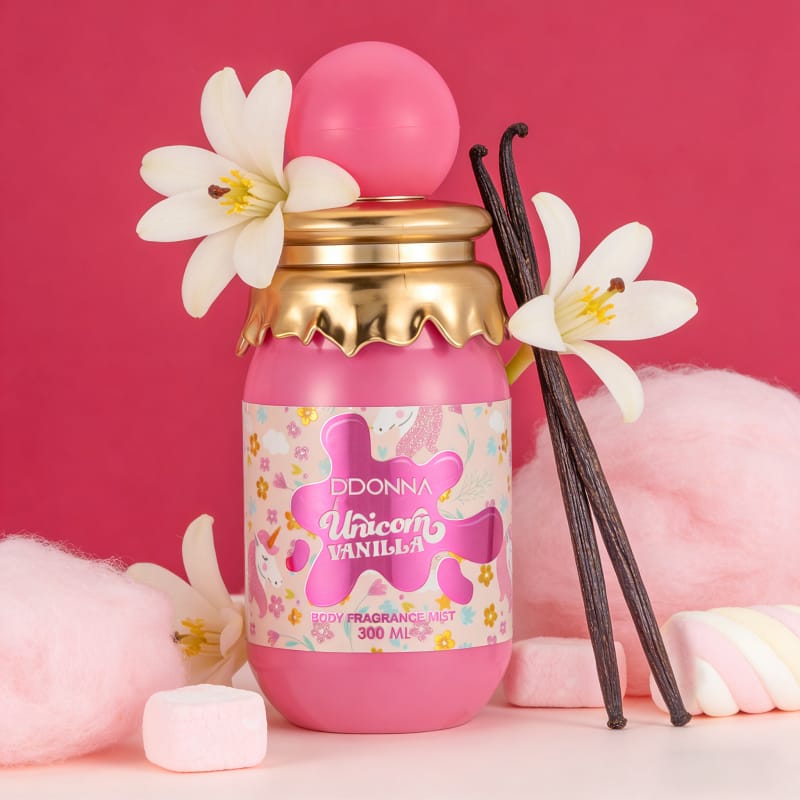 Lot de 6 Pièces - Brume Corps & Cheveux "Unicorn Vanilla" 300ml - D'Donna