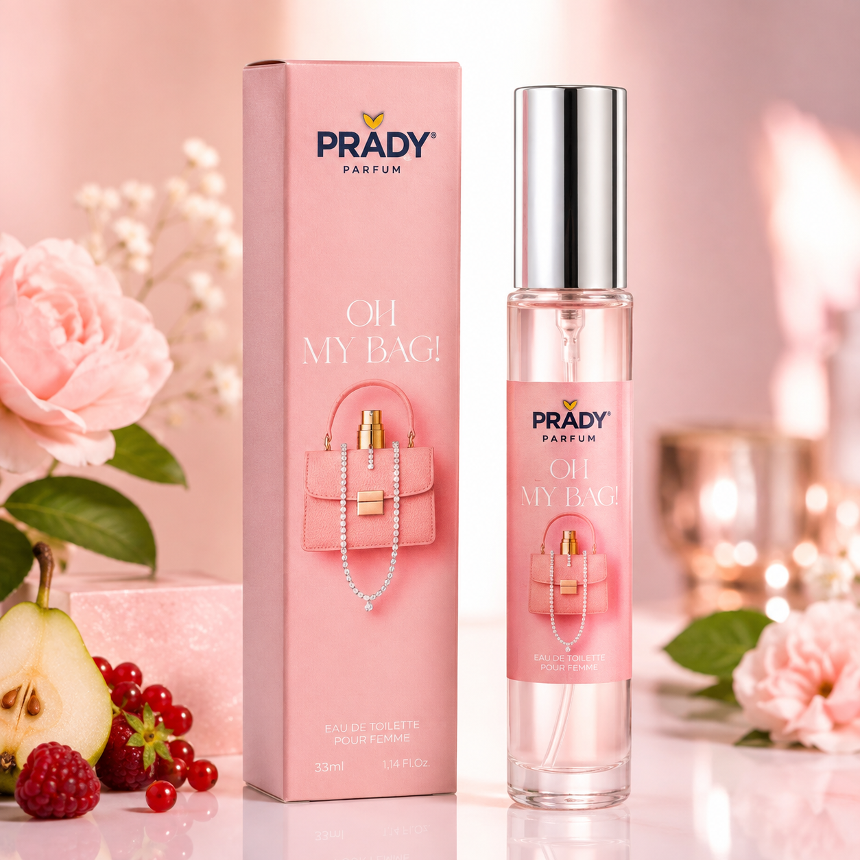 Parfum Oh My Bag! – Eau de Toilette Femme 33ml | Prady – Lot de 6 pièces