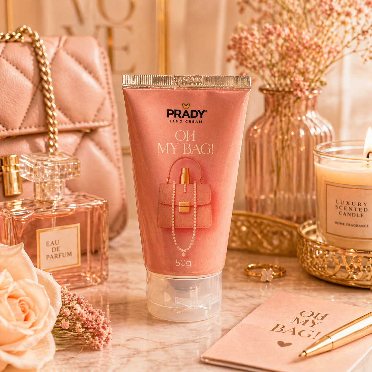 Lot de 12 Pièces - Crème Main Hydratante & Parfumée Oh My Bag ! 50G - Prady