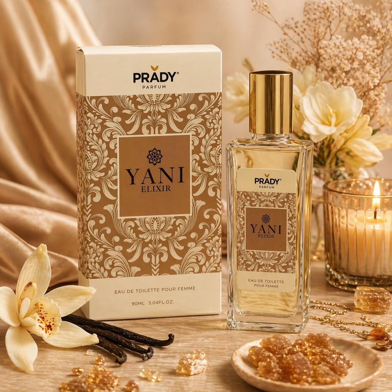 Lot de 6 Pièces - Eau de Parfum Yani Elixir 90ml - Prady