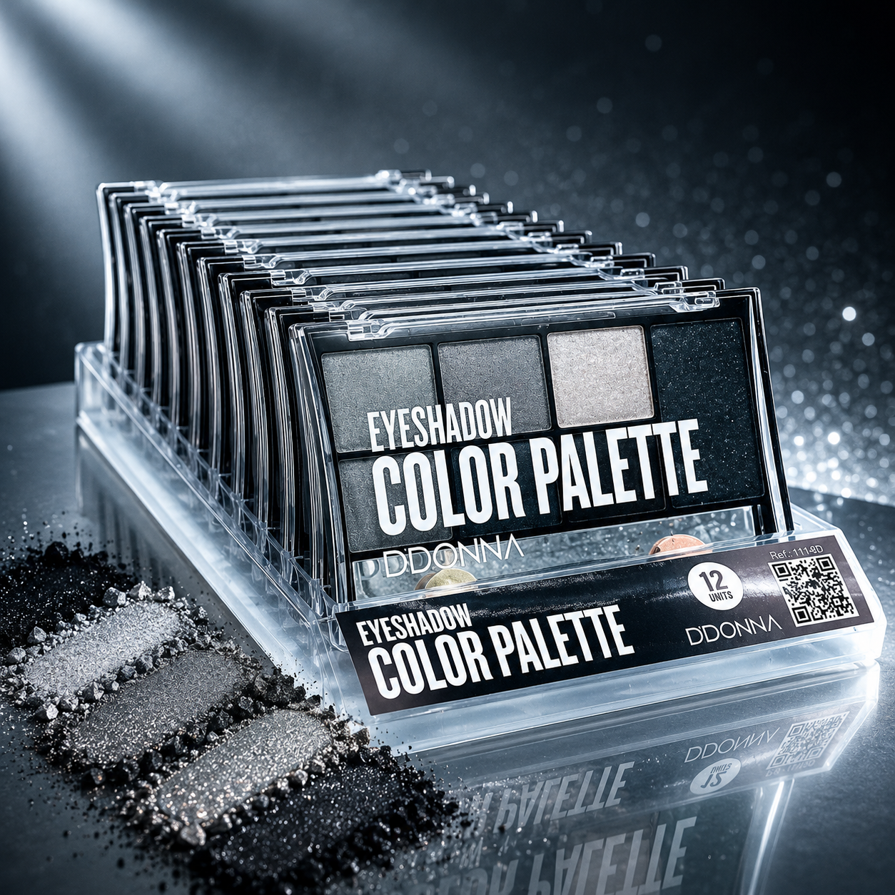 Set of 12 Pieces - Grey Planet Eyeshadows - D'donna