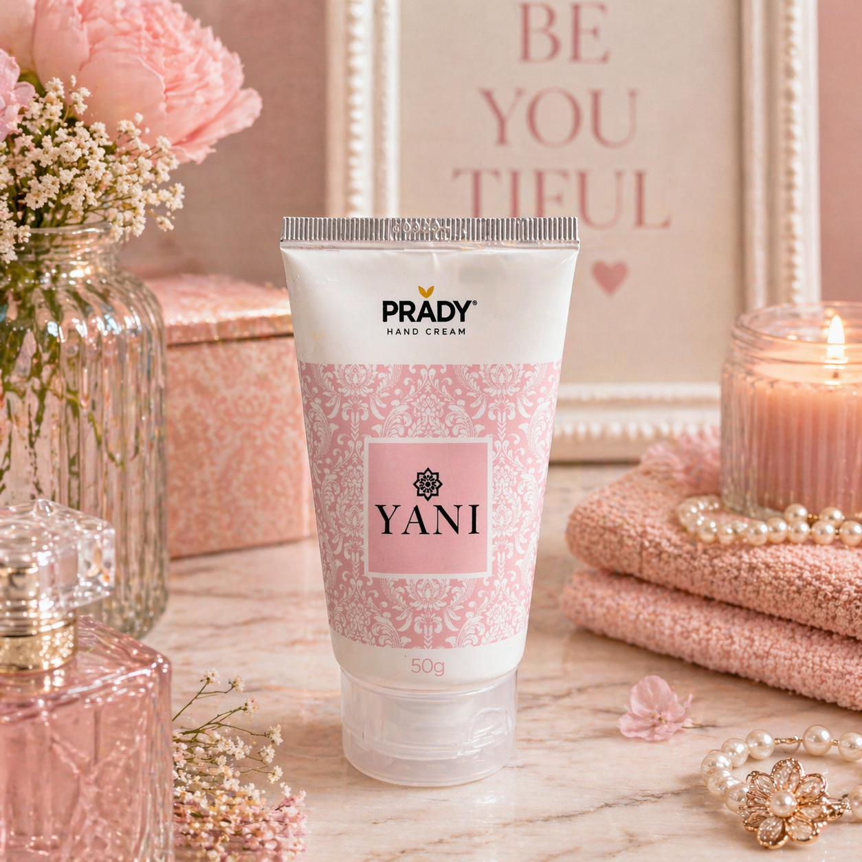 Lot de 12 Pièces - Crème Main Hydratante & Parfumée Yani  50G - Prady