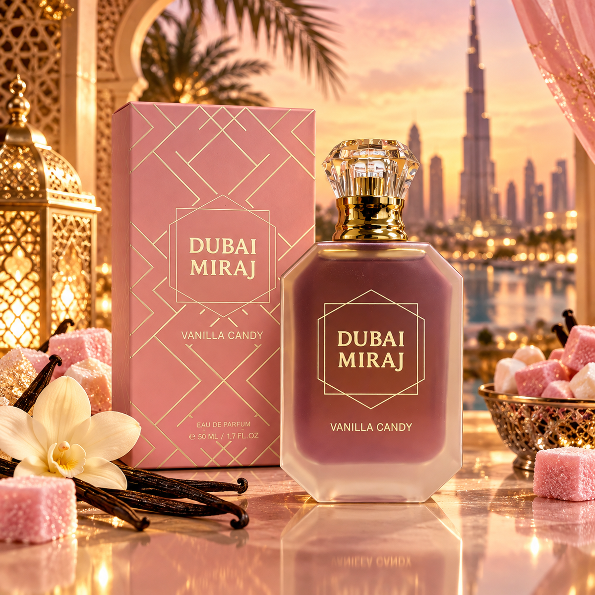 Lot de 6 Pièces - Eau de Parfum 50ML Vanilla Candy - Dubai Miraj