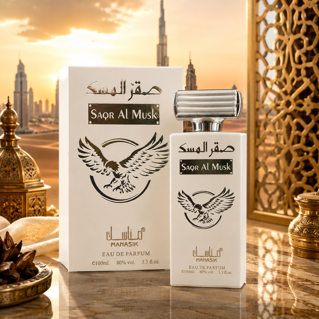 Lot de 6 Pièces - Eau de Parfum Unisex Saqr Al Musk 100 Ml - Manasik