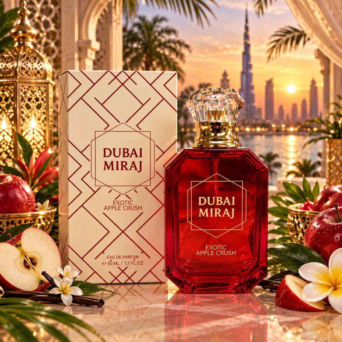 Lot de 6 Pièces - Eau de Parfum 50ML Exotic Apple Crush - Dubai Miraj