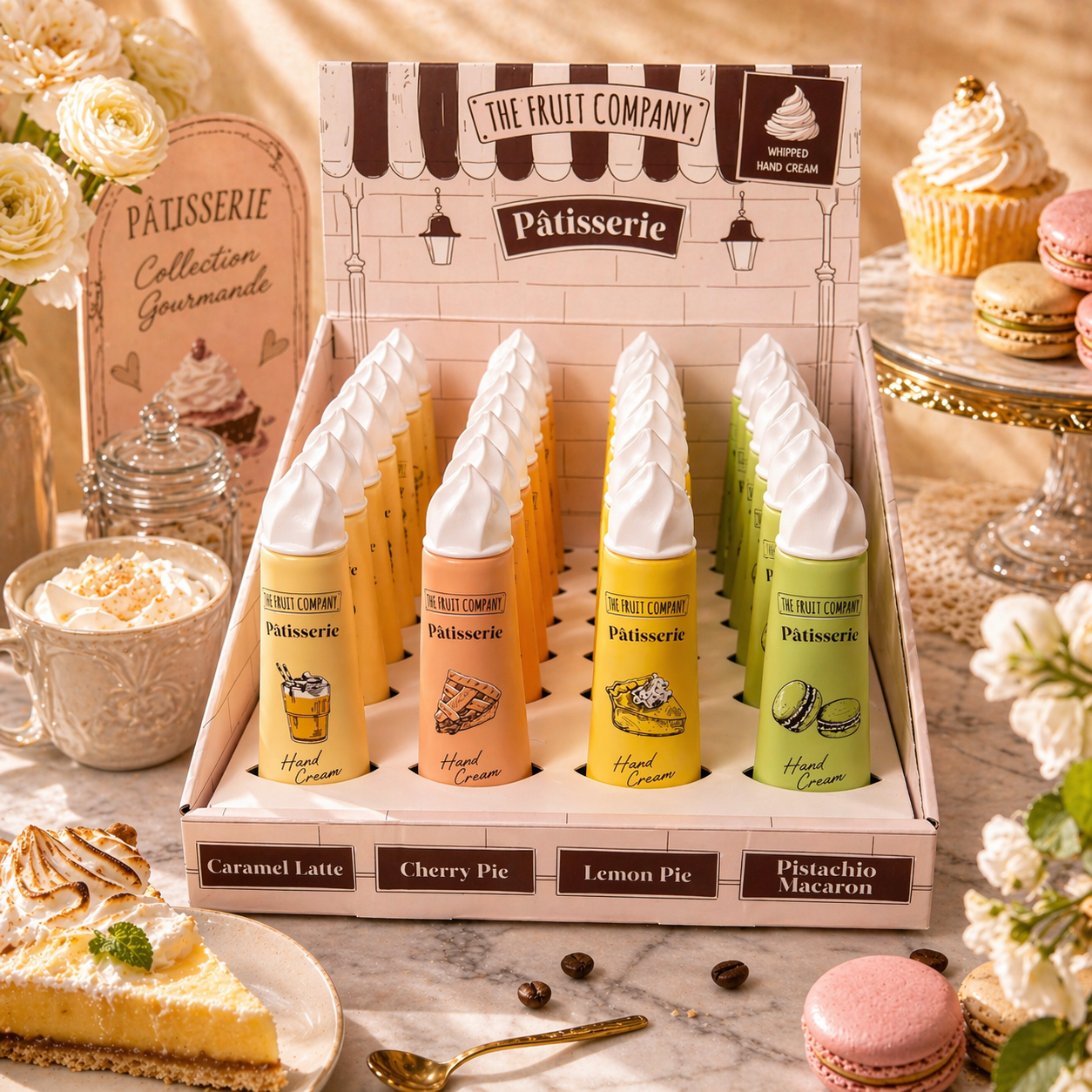 Lot de 24 Pièces - Crème Mains Collection Pâtisserie 60 ML Testeurs Offert !  - The Fruit Company