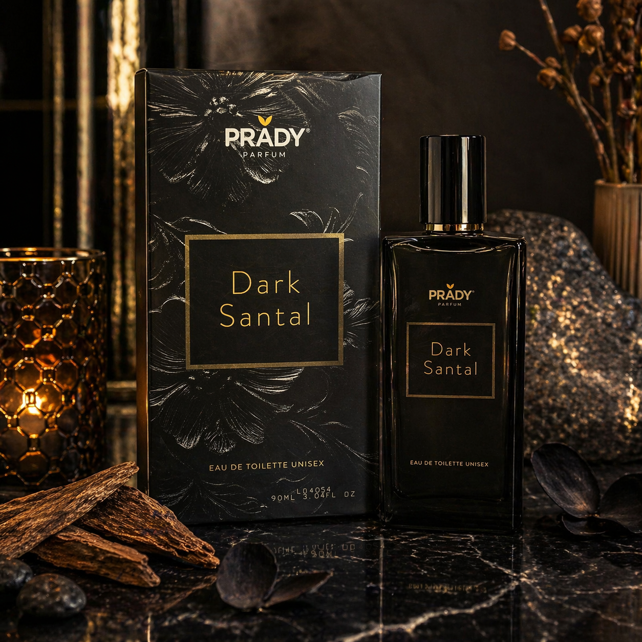 Lot de 6 Pièces - Eau de Parfum Darck Santal 90ml - Prady