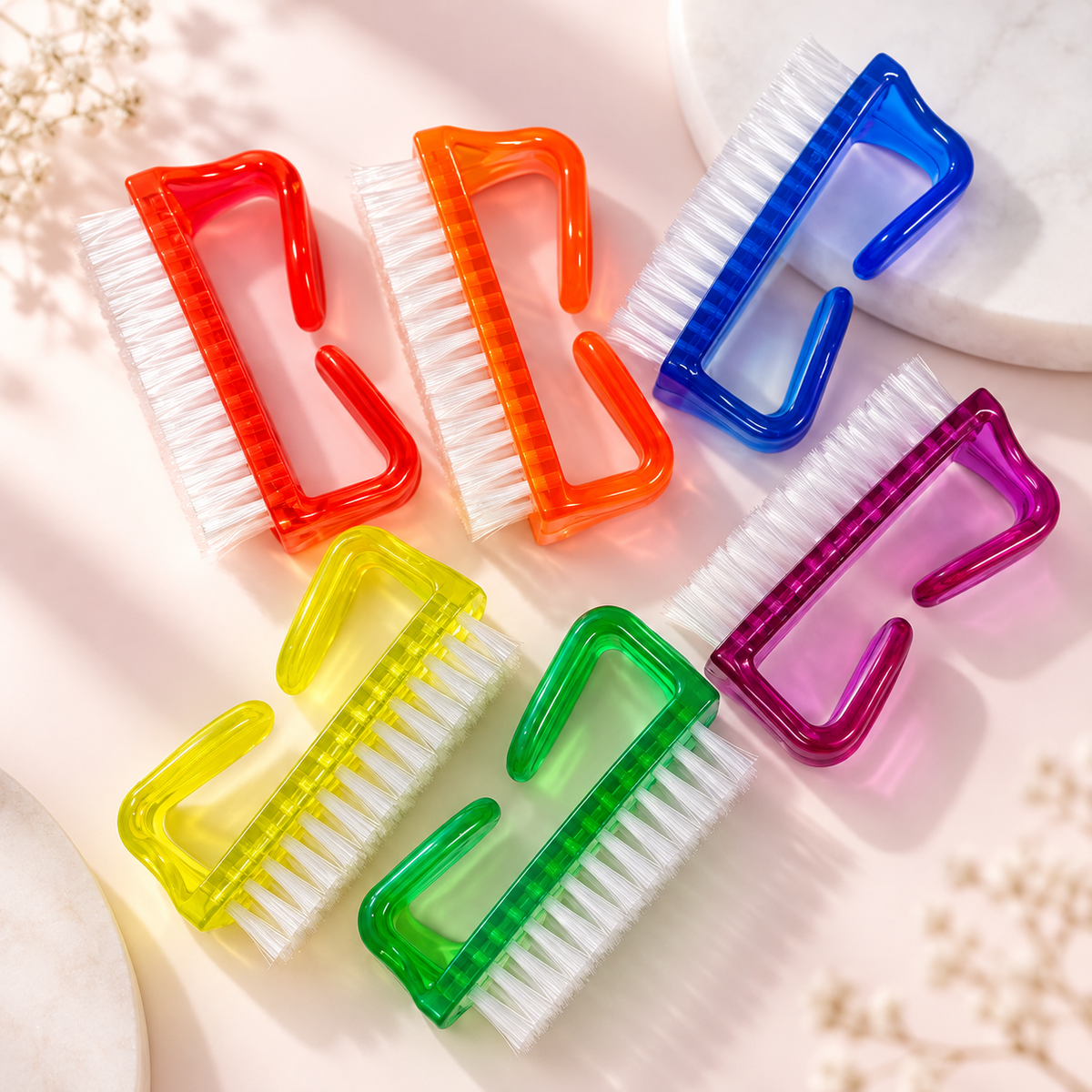 Lot de 12 Pièces -  Brosse à Ongle Multicolore - Yes Love
