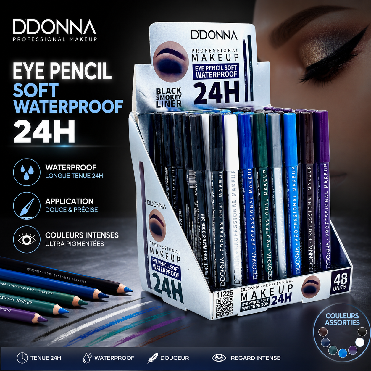 Set of 48 - Smokey Liner Pencils - 11226 - D'donna
