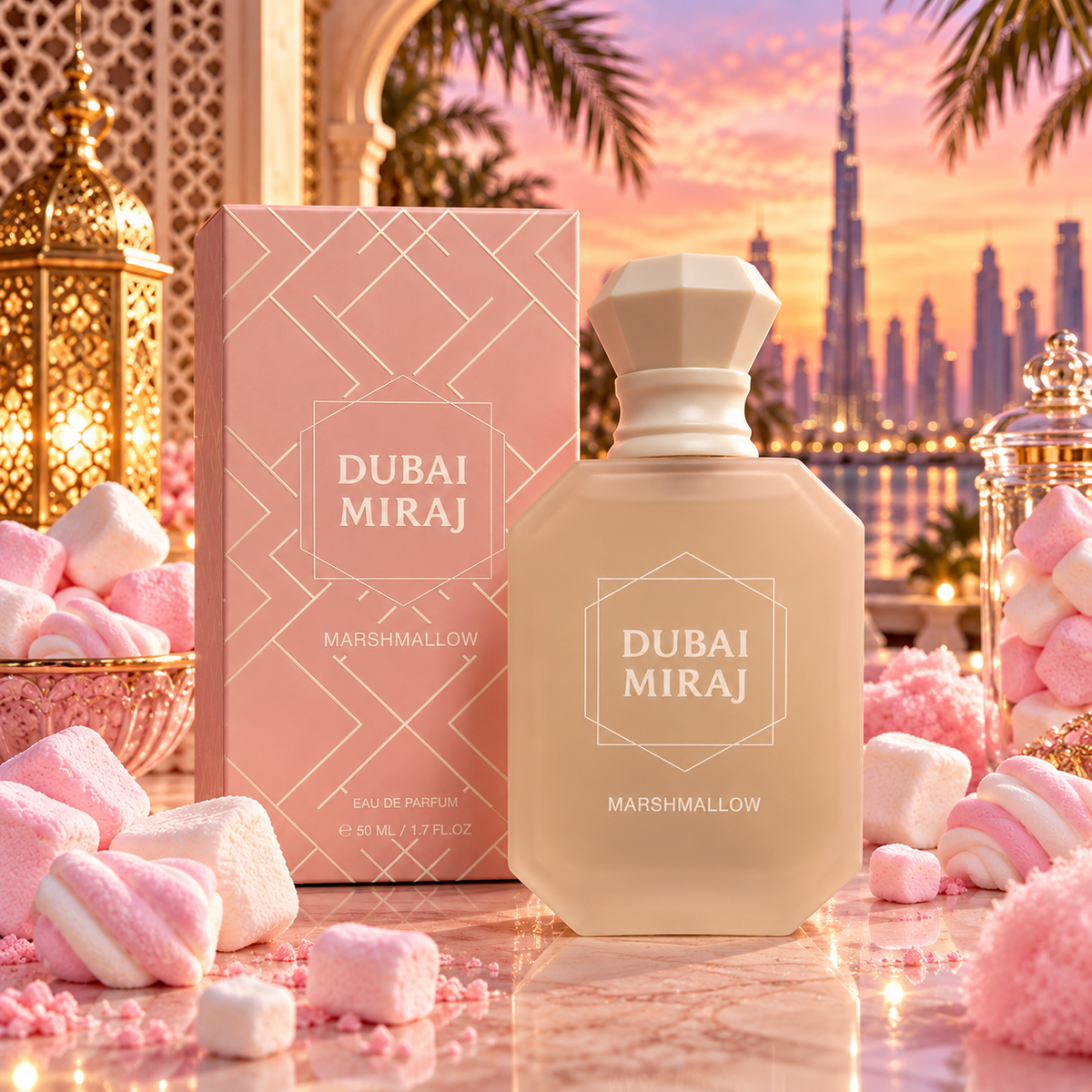Lot de 6 Pièces - Eau de Parfum 50ML Marshmallow - Dubai Miraj