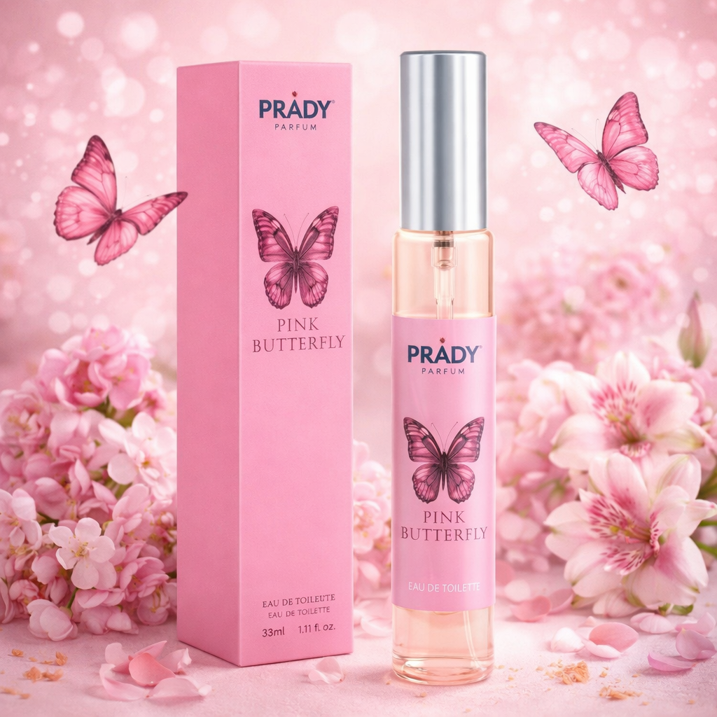 Lot de 6 Pièces - Eau de Toilette Pink Butterfly 33ML - Prady