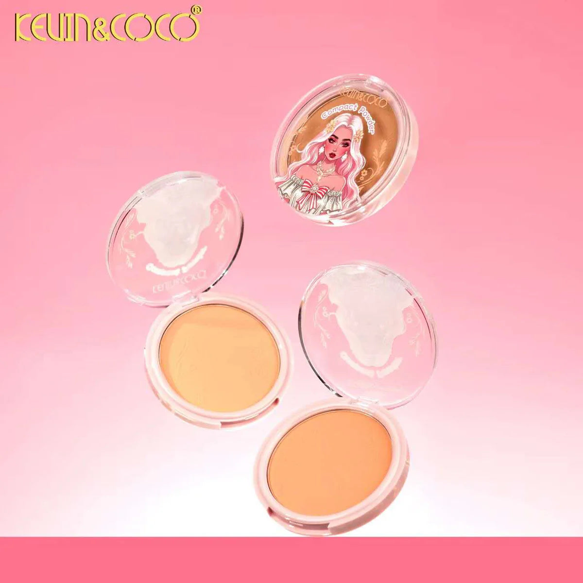 Lot de 24 pièces - Magic Spark Silky Powder Cake – Poudre Compacte Lissante & Matifiante – 4 Teintes - Kevin @ Coco