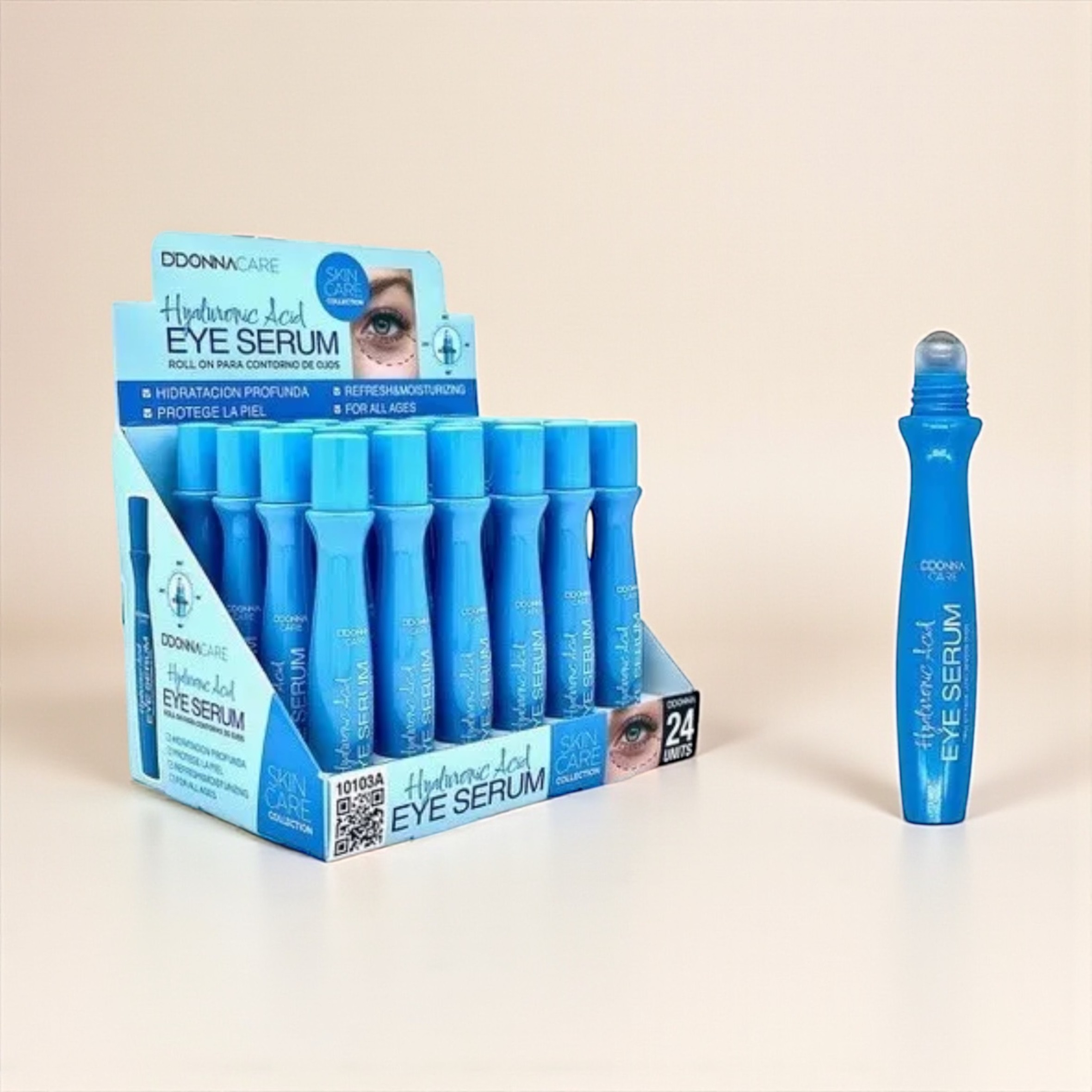 SERUM APPLICATEUR ROLL ON CONTOUR DES YEUX A L' ACIDE HYALURONIQUE 10103 A D'DONNA