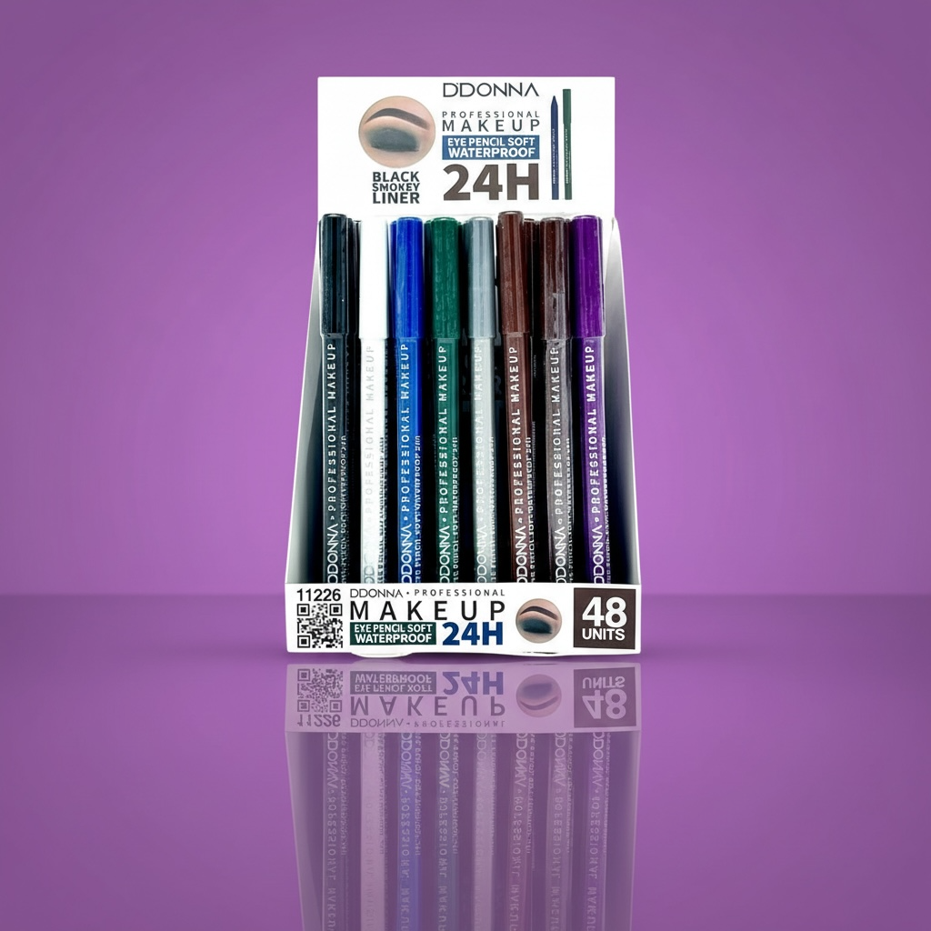 Lot de 48 (0,50€ la pièce)  CRAYONS LINER SMOKEY COULEURS D'DONNA 11226
