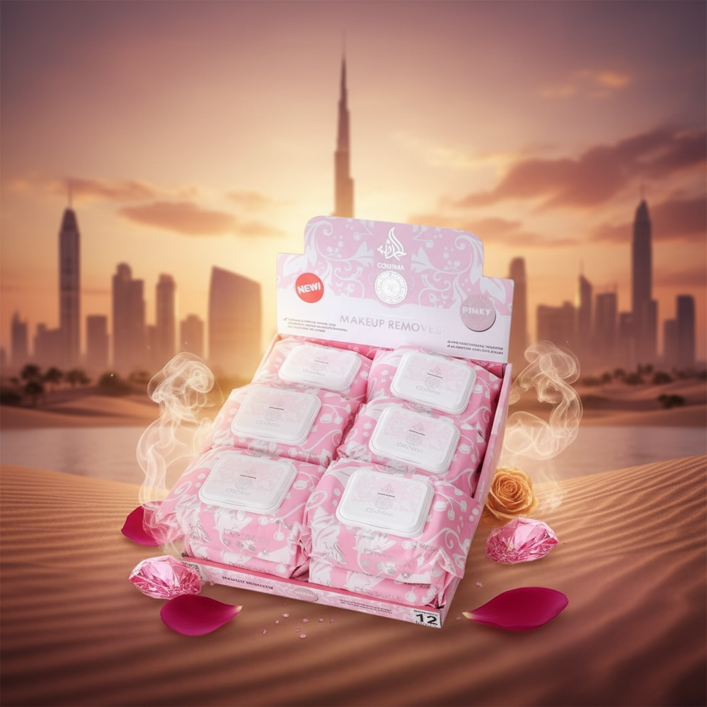 Lot de 12 (0,75€ La pièce) - Lingette démaquillante Pinky - D'Donna